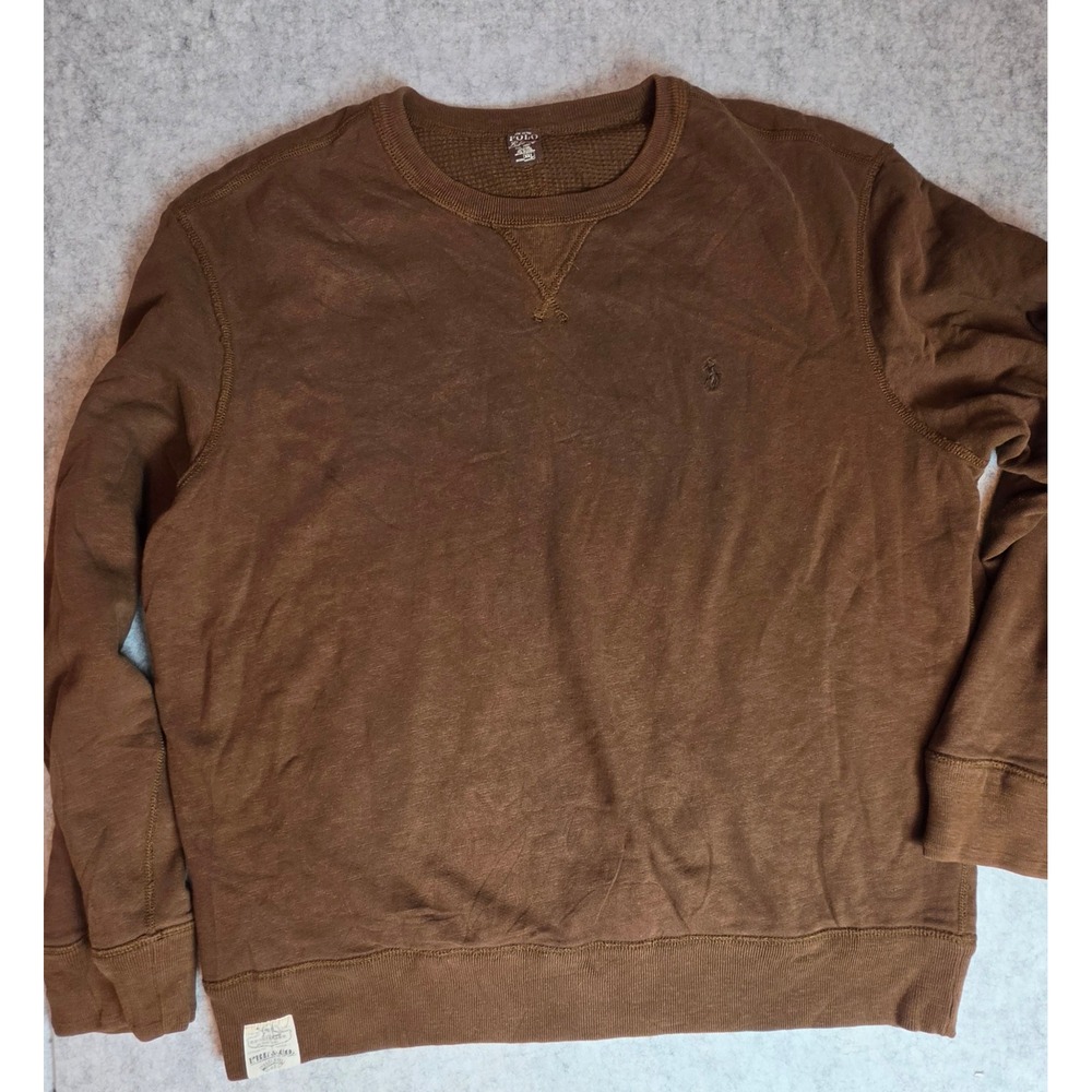 Polo Ralph Lauren Sportsman Outfitters Sweatshirt Brown XXL Vintage 90s Gorpcore